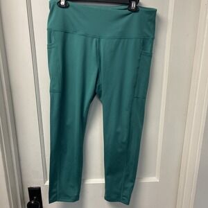 Stretch The Rules Women Green Active Pants L